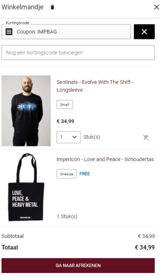 Gratis Impericon schoudertas bij besteding vanaf €30