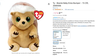 Peluche Ty - Beanie Baby Erizo Bumper - 15 CM por 6,99€