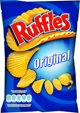 Patatas fritas onduladas Ruffles bolsa 160 g por 1,25€
