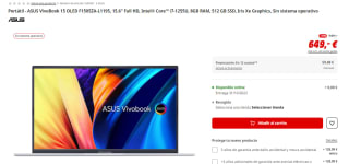 Portátil ASUS VivoBook 15 OLED F1505ZA-L1195 por 649€