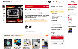 BOYHOM consola videojuegos portátil M17 Linux 64GB por 33,65€