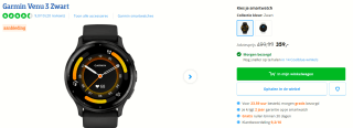 Garmin Venu 3 Zwart voor €359 bij Coolblue