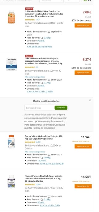 -20% en salud cerebral y cognitiva en iHerb.