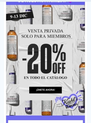 -20% de Descuento en Kiehl's.