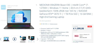 MEDION® ERAZER® Beast X30 voor €1.399 bij Medion