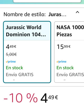 Clementoni Puzzle Jurassic de 104 piezas por 4,49€.