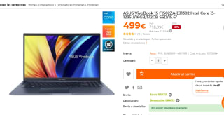 Portátil Asus VivoBook 15 F1502ZA-EJ1302 por 499€