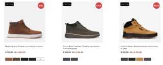 Tot 50% korting en 10% extra met de kortingscode in de Timberland sale