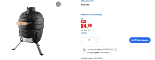GRILLMEISTER Keramische Grill Egg - Mini Kamado - 26,5cm Grill voor €84,99 in de Lidl webshop