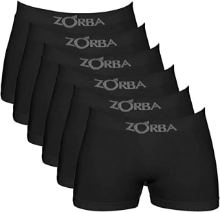 Kit com 6 Cuecas da Zorba, modelo Boxer Seamless - R$ 63,90