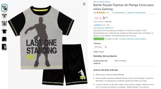 Battle Royale Pijamas de Manga Corta para niños Gaming por 5,99€