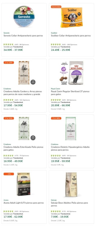 Días sin IVA en Tiendanimal.