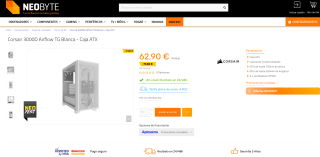 Caja PC ATX Corsair 3000D Airflow TG Blanca por solo