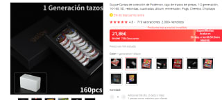 Pokemon 160 tazos 1ª generación por 21,86€