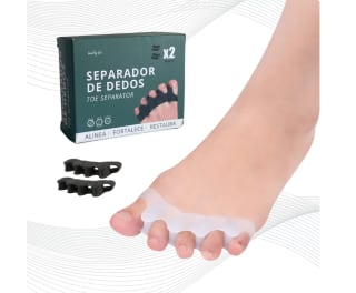 Separador Dedos Pie superpuestos 2 Pares para alineación correcta Corrector juanetes y dedo martillo por 7,96€