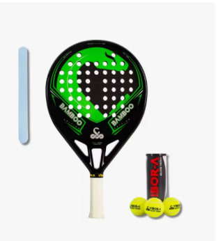 Pala de padel Vibor-a Bamboo Liquid 22 + 1 Bote Pelotas Vibora + 1 Protector Transparente por 44.62€ (Cuenta Nueva 32.62€)