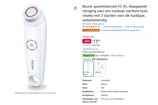 Beurer FC 45 Gezichtsborstel voor €13,99 bij Amazon