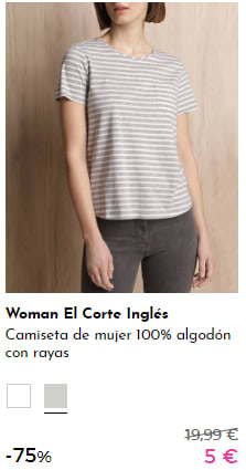 Camisetas Woman El Corte Inglés por 5€