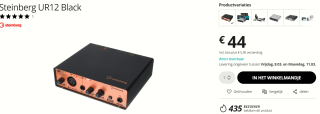 Steinberg UR12 compacte audio interface voor €44 bij Thomann