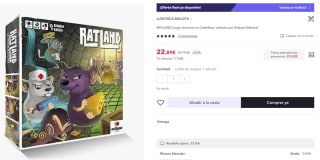 Juego mesa RatLand por 20,60€ (cuenta nueva por 11,44€)