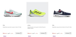 Calzado deportivo Adidas y Nike desde solo 17.49€