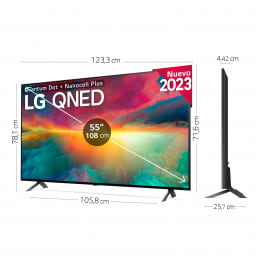 TV LG QNED 4K de 55'' Serie 75 Procesador Alta Potencia por 659€