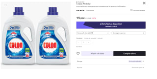 Pack 2 x 45 lavados de Colon Gel Activo Detergente para la lavadora por 10€