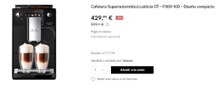 Máquina de café espresso MIELITTA Latticia OT F30/0-100 por 429.99€