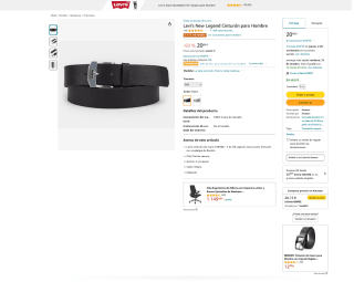 Cinturón Levi's New Legend para Hombre de cuero por solo 20€