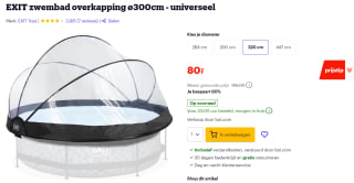EXIT Zwembadoverkapping rond - 300 cm voor €80 bij Bol.com