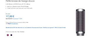 Petite brosse de lissage douce à 17,50€