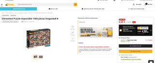 Clementoni Puzzle Impossible 1000 piezas Dragonball B por 8,99€