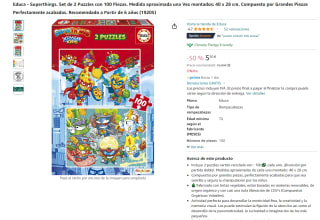 Recopilación de puzzles marca Educa 2x100 piezas por 5,50€
