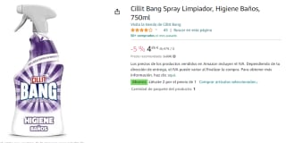 4 Botes de Limpiador baños higiene profunda Cillit Bang 750 ml. por 9.7€