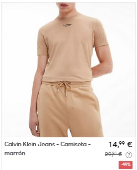 CALVIN KLEIN - Camisetas por menos de 15€