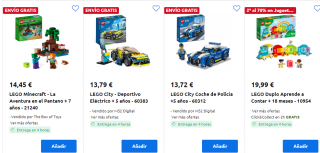 Lego segunda unidad al 70% descuento + envío gratis