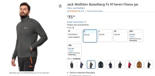 Jack Wolfskin Baiselberg FZ M Slate Outdoorjas voor €35,98 bij Amazon