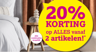 20% korting op alles vanaf 2 artikelen bij Leen Bakker