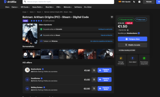 Batman: Arkham Origins PC - Steam por 1,50€