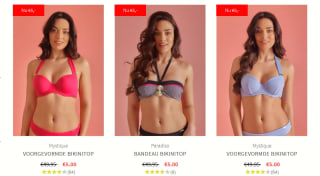 Lingerie & badmode voor €5 of heren boxershorts met 50% korting in de sale van Sapph