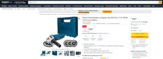 Esmerilhadeira Angular da Bosch, modelo Gws 850 - R$ 388,16