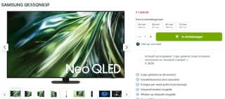 Samsung Neo QLED QN93F 55" Titanium, Zwart voor €1.298 bij Plasmavisie