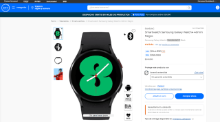 Smartwatch Samsung Galaxy Watch4 40mm Black por $144.990