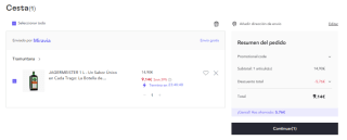 Botella de Jagermeister de 1L por 9.14€