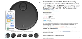 Xiaomi Robot Vacuum T12 - Robot Aspirador y friegasuelos por 87,90€