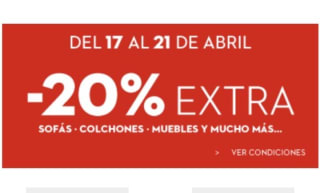 -20% de Descuento Extra en Conforama.