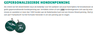 Gratis gepersonaliseerde hondenpenning aanvragen
