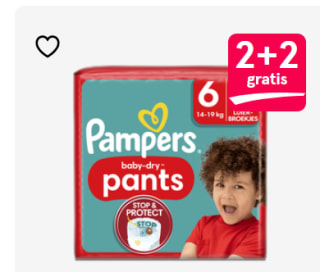 Alle Pampers luiers en/of billendoekjes 2+2 gratis bij Etos