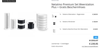 Netatmo Premium Set Weerstation Plus + Gratis Beschermhoes voor €239,95 bij tink