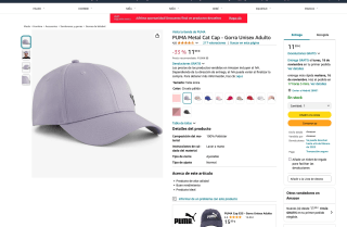 Gorra PUMA Metal Cat Cap Unisex Adulto por solo 11,99€